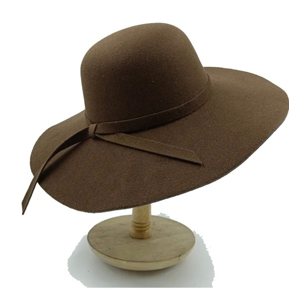 New Bloggers Favorite Bohemian Fall Vibes Wide Brim Felt Hat With Matching Trim - Picture 4 of 4